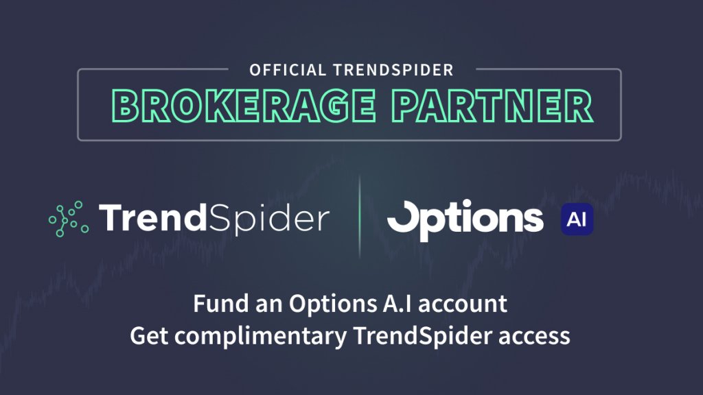 TrendSpider x Options AI Broker Partnership Chart.  Fund an options AI account, and get free access to TrendSpider.