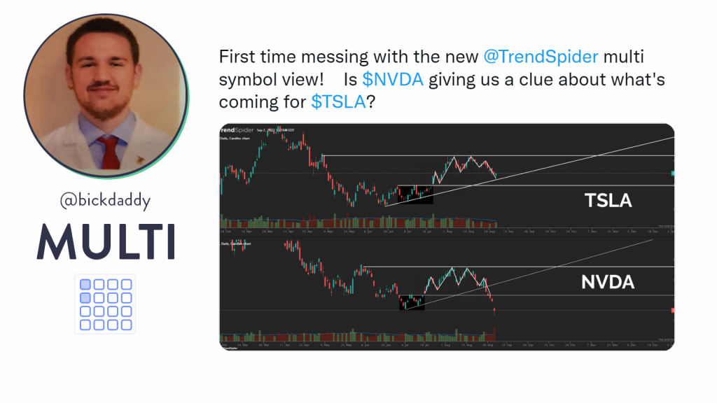 This is an image of the TSLA and NVDA multi-charts view by bickdaddy